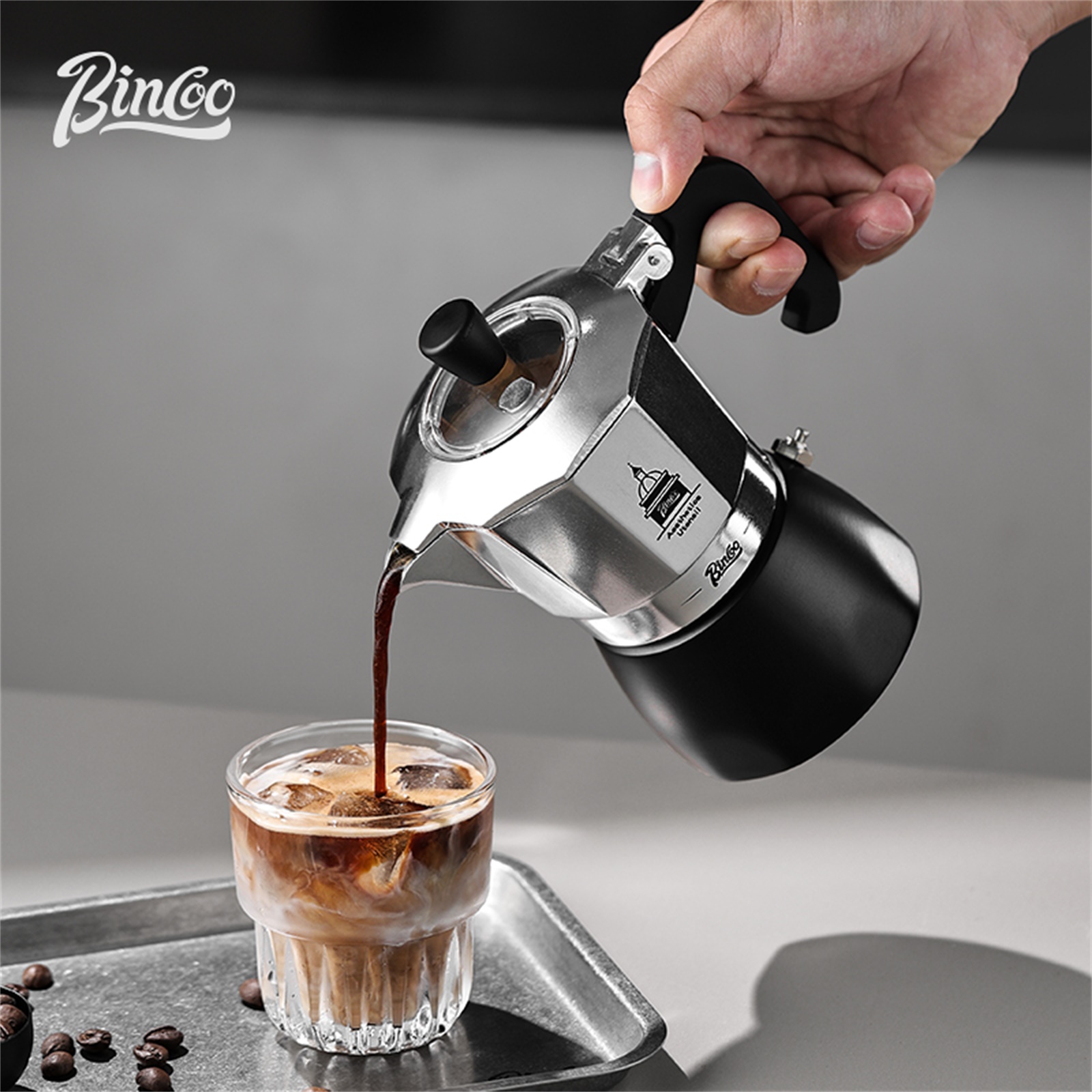Coffee Tea Espresso - BINCOO Olla Moka de doble válvula,