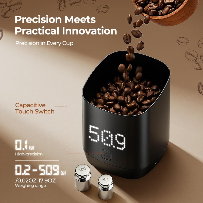 Coffee Tea Espresso - Taza de Pesaje Inteligente para Café,