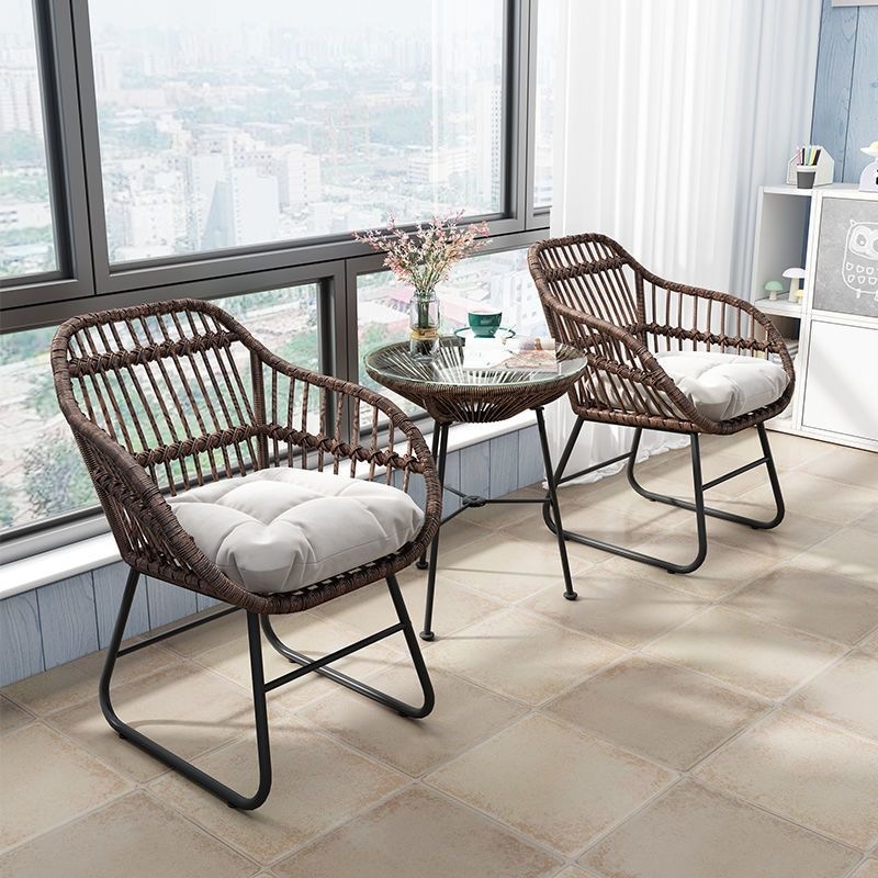 Coffee Tea Garden - Mesa y silla pequeñas para balcón,