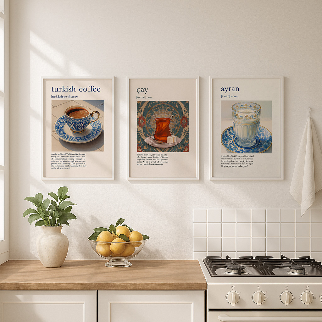 Póster de cocina con estampado - Coffee And Tea Lyrics reseña y precio