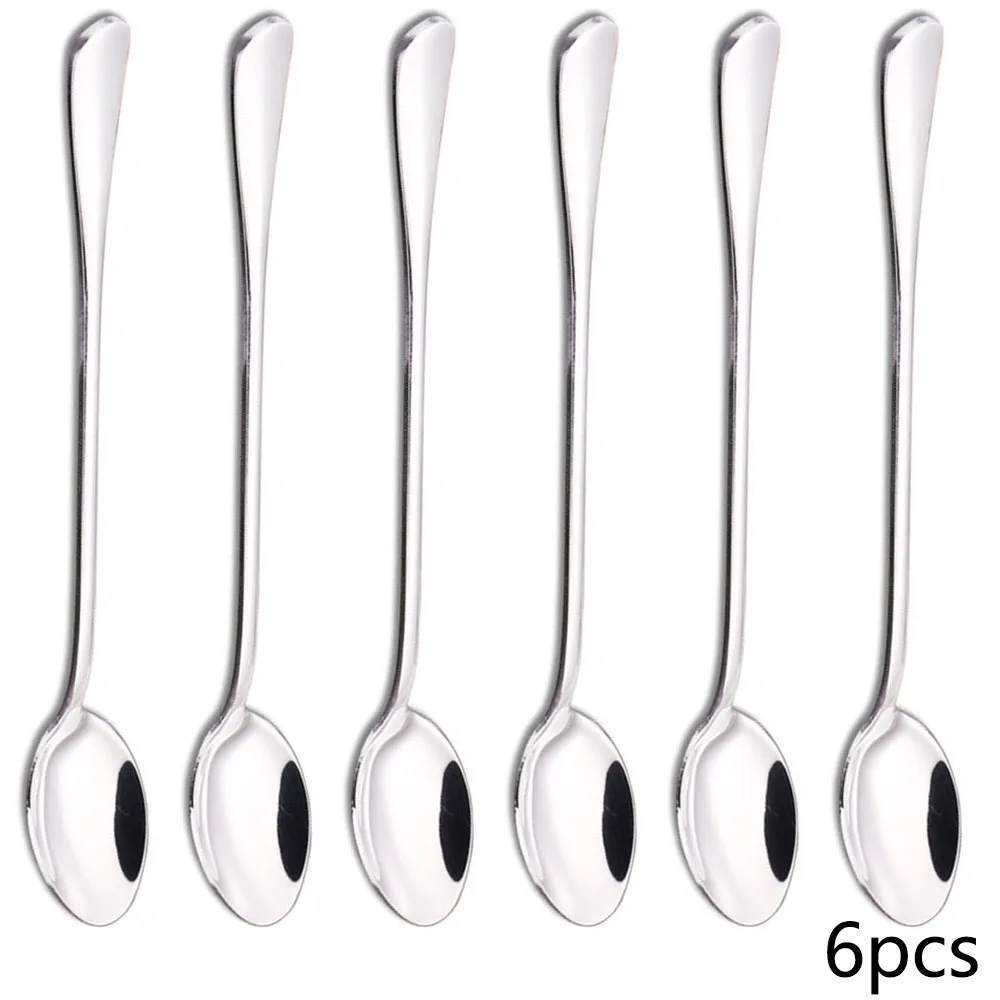 6 uds. Cuchara de mango largo  - Coffee & Tea Restaurant reseña y precio